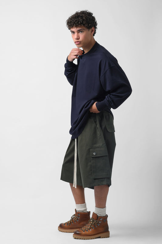 Bermuda cargo ripstop verde militare