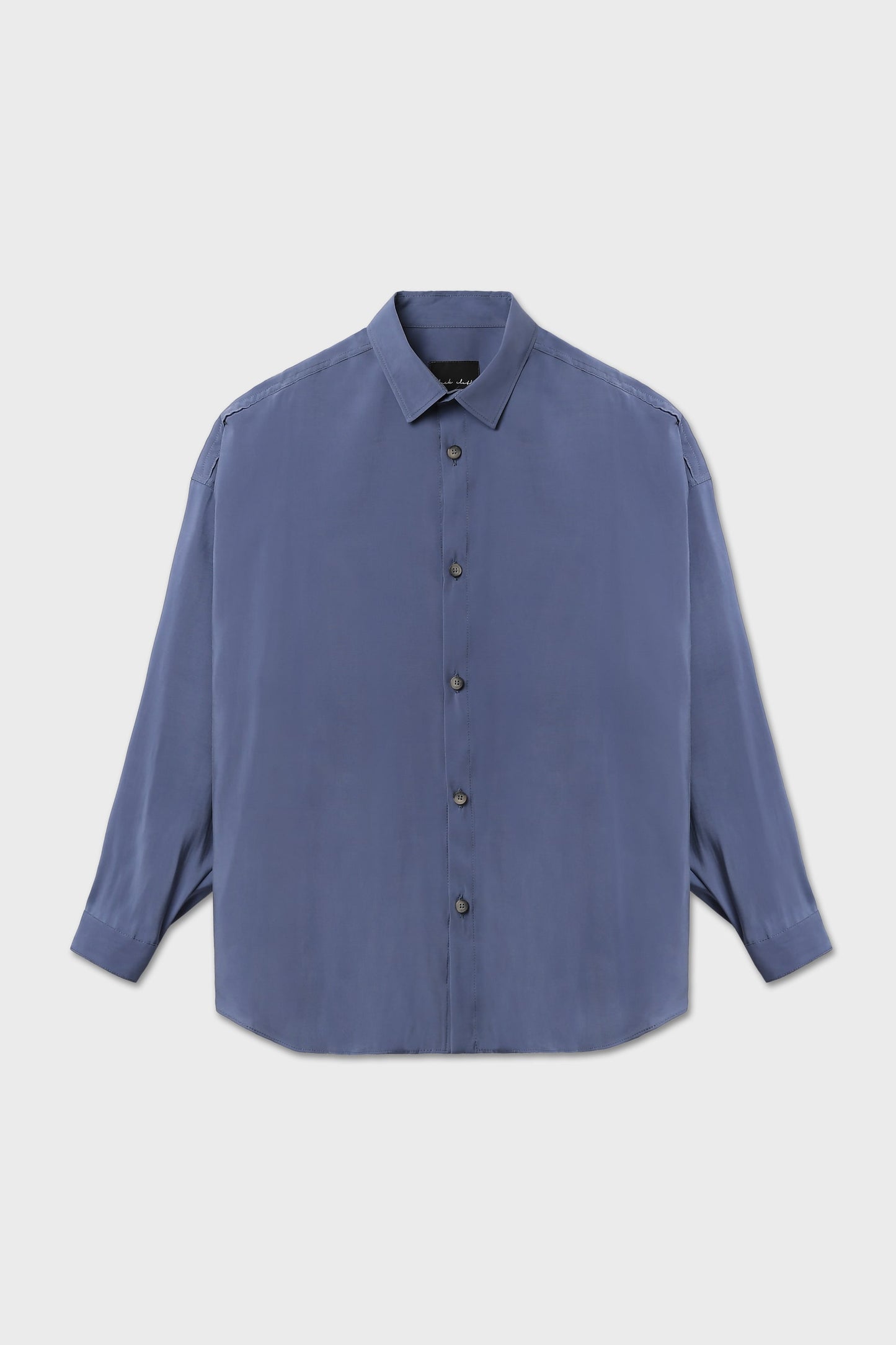 Camicia in cupro azzurro