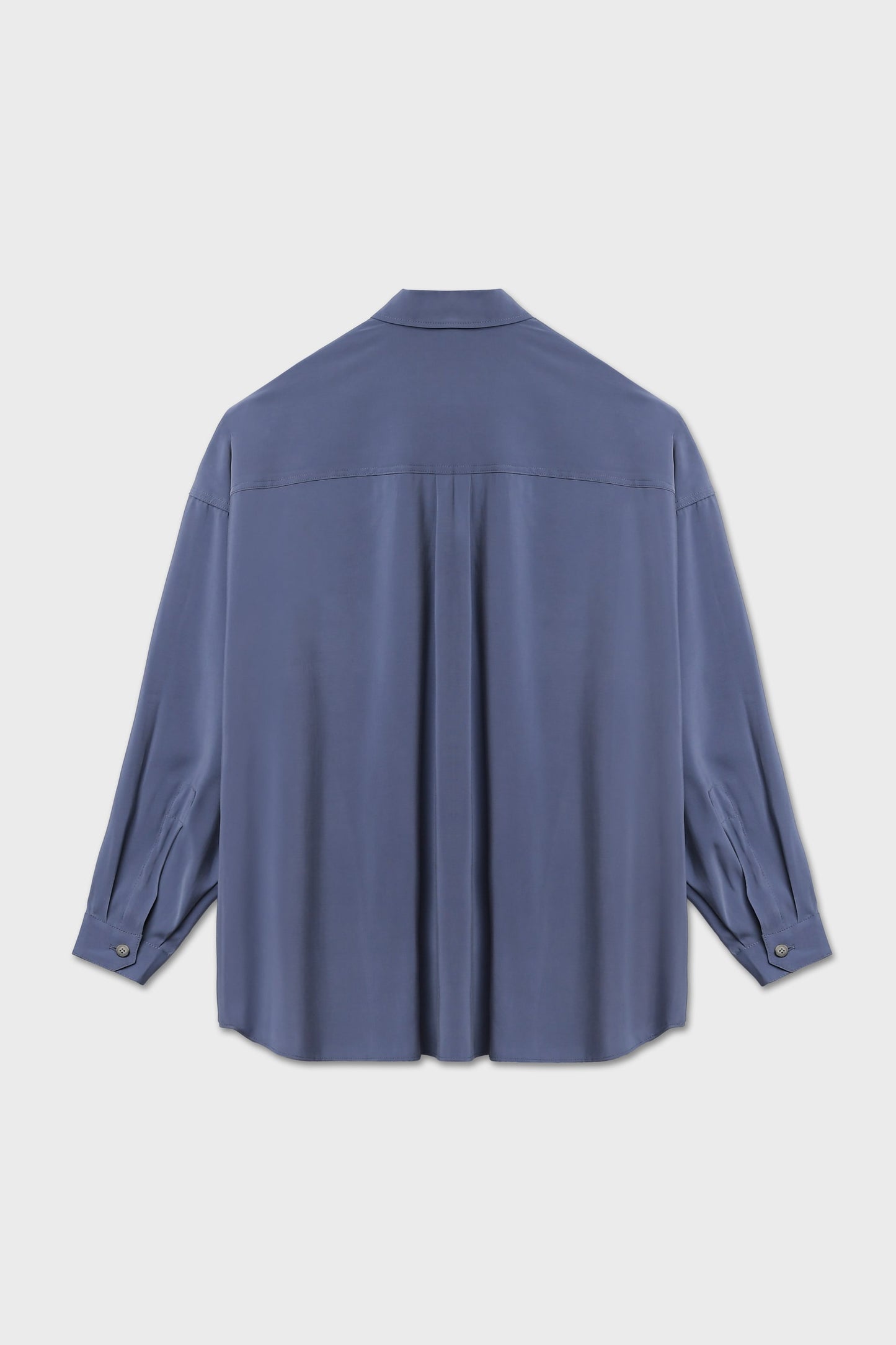 Camicia in cupro azzurro