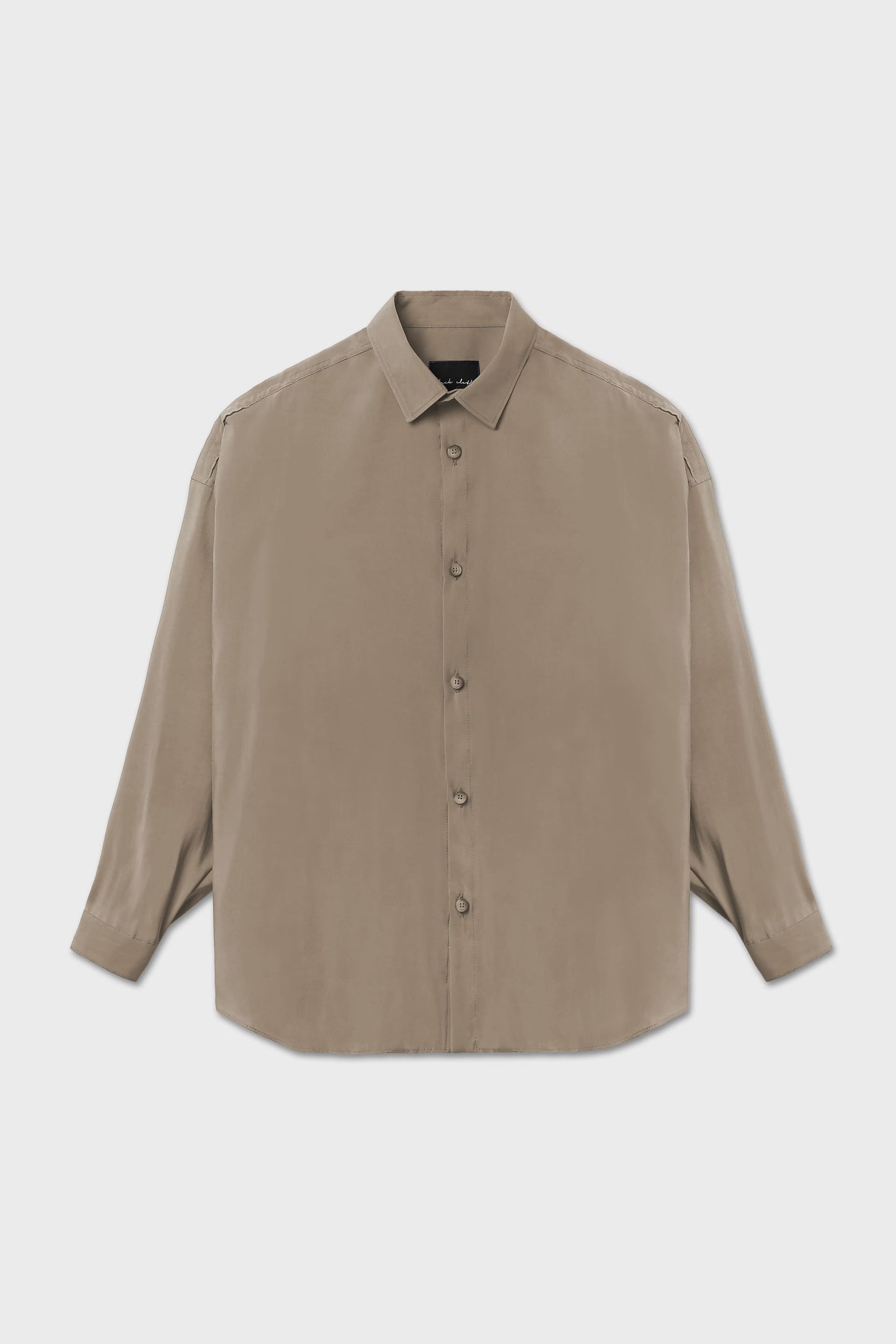 Camicia in cupro panna