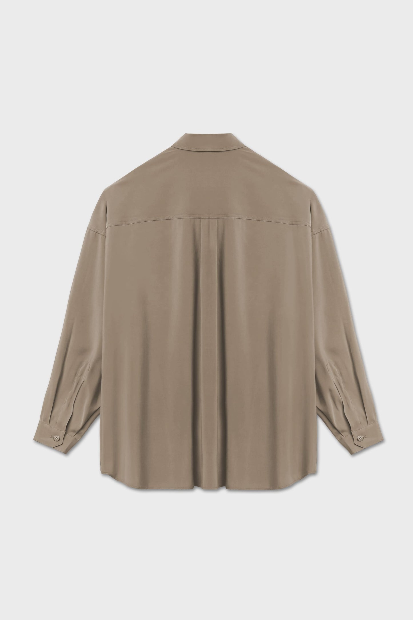 Camicia in cupro panna