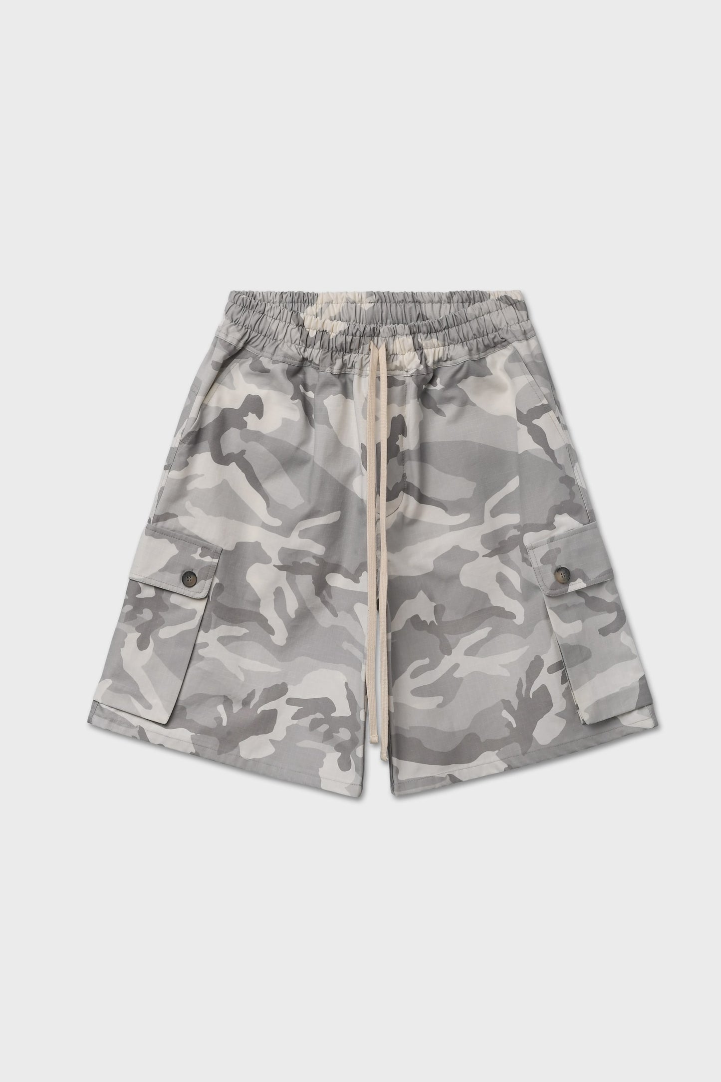 Bermuda cargo ripstop camouflage bianco