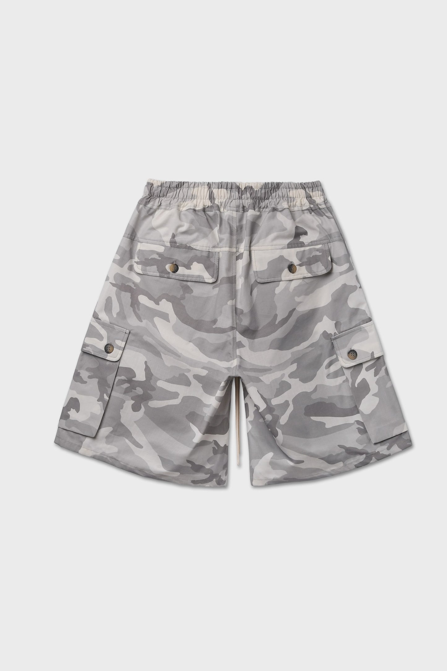 Bermuda cargo ripstop camouflage bianco