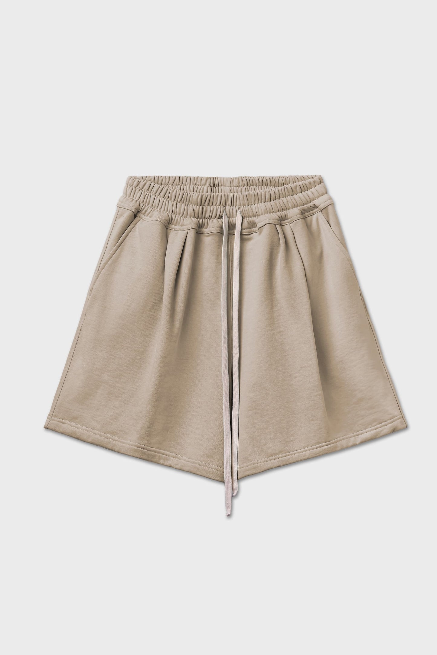Bermuda in felpa crema
