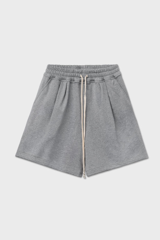 Bermuda in felpa grigio melange