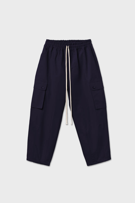 Pantalone cargo balloon ripstop blu