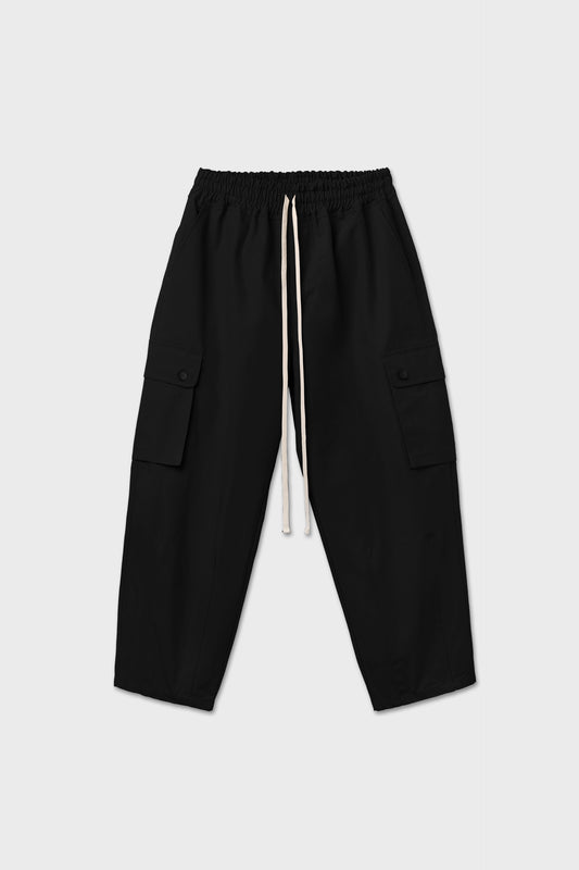 Pantalone cargo balloon ripstop nero