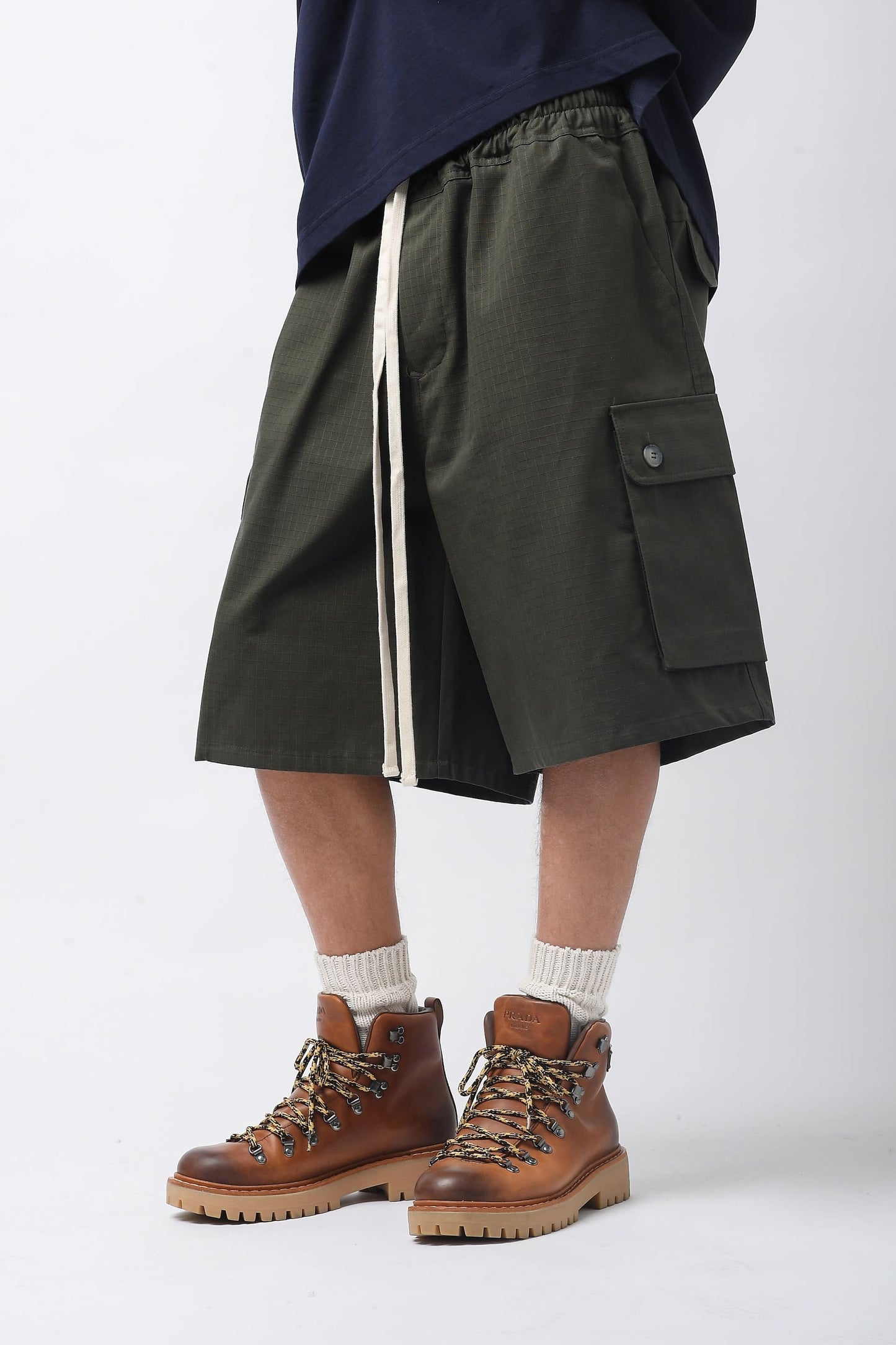 Bermuda cargo ripstop verde militare